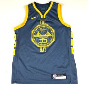 Nike Kevin Durant 35 Golden State Warriors "The City" NBA Jersey The Bay Youth M